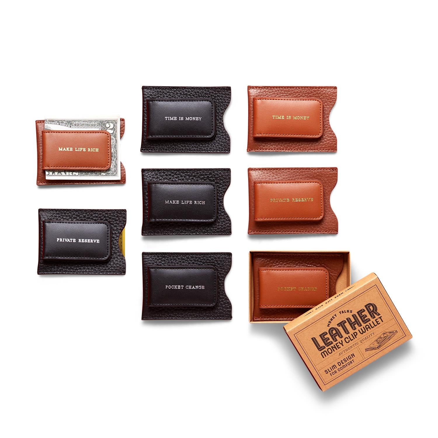 Leather Money Clip and Card Case – Copper Lane Gifts & Interiors