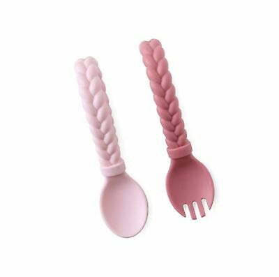 Itzy Ritzy Pink Sweetie Spoons Silicone Spoon & Fork Set