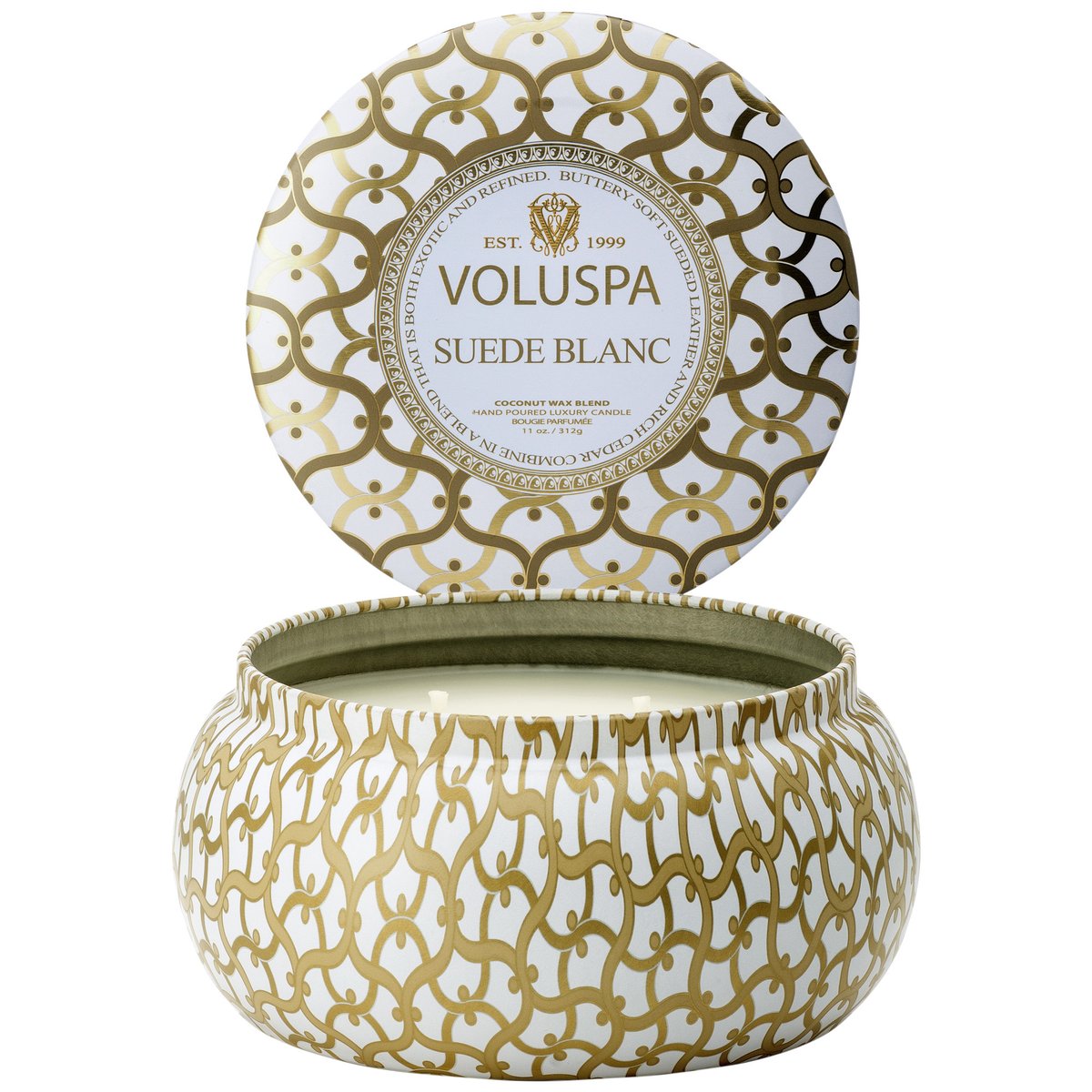 SUEDE BLANC 2 WICK CANDLE
